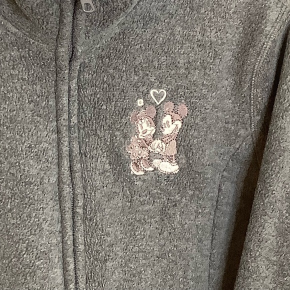 Disney zip up fleece Mickey Minnie sweater SZ M - Picture 8 of 14